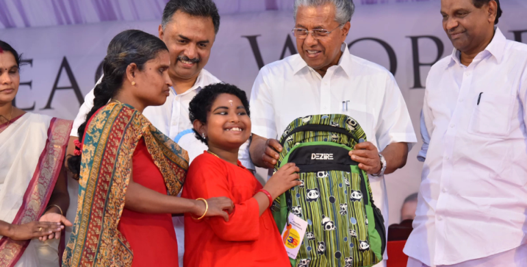 Mathrubhumi article covering a kit distribution event by the Chief Minister