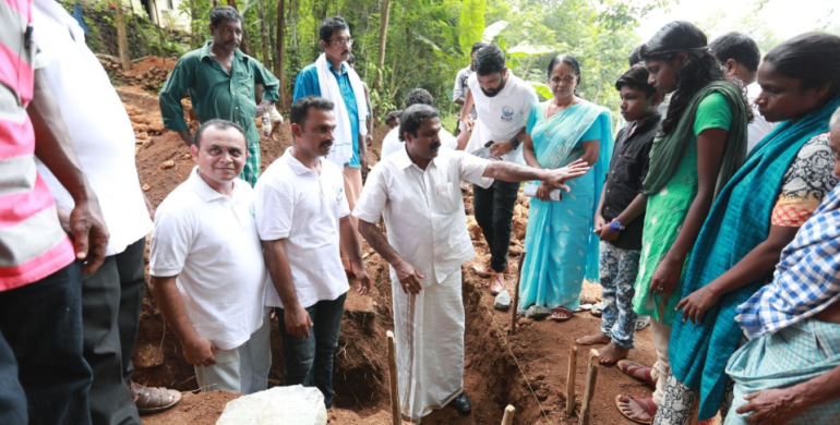 Building houses and aid distribution